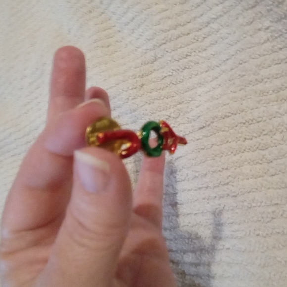 JOY Christmas Lapel Pin Vintage - Picture 4 of 8